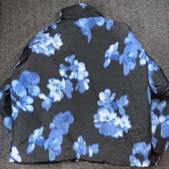 Fabletics Women All Weather Jacket Puffer Black Blue Bloom Shine sz XXS NEW $115 - Picture 7 of 8